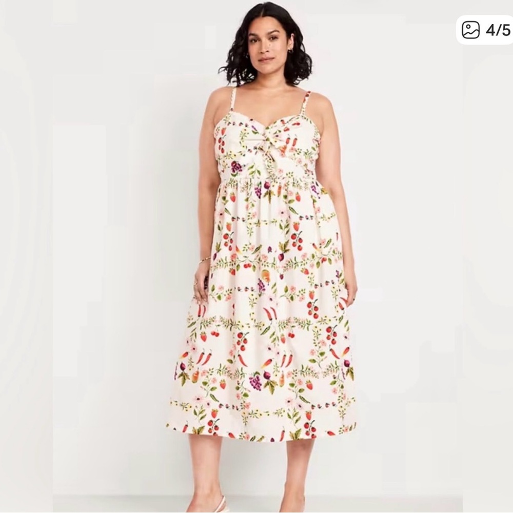 Old Navy Fit and Flare Dress Fruits and Veggies